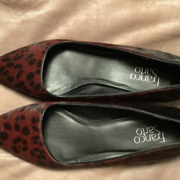 Franco Sarto burgundy leopard print shoes - Picture 6 of 6